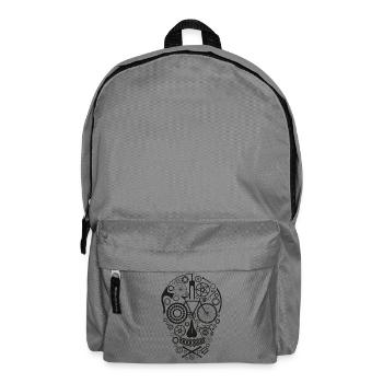 Bicycle Skull black - Rucksack - Mittelgrau - Vorne