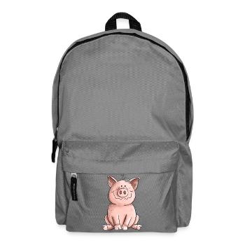 Cochon heureux - Sac à dos - gris éléphant - Devant