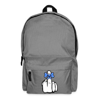 Hand Fuck You! Mittelfinger! süß cool Symbol - Rucksack - Mittelgrau - Vorne