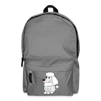 Chien Dessin Animé Caniche Adorable - Sac à dos - gris éléphant - Devant