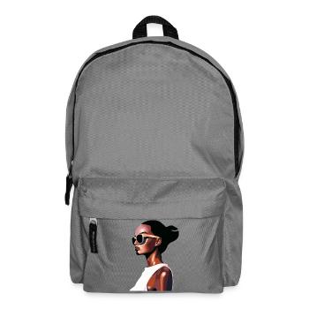 Stilvolles modernes Porträt mit Sonnenbrille - Rucksack - Mittelgrau - Vorne