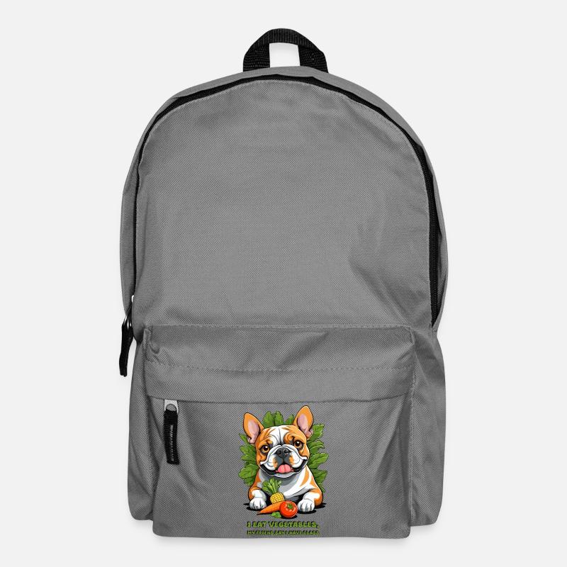 Veganer Bulldogge - Rucksack - Mittelgrau