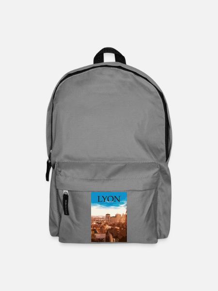 Lyon Stadtlandschaft Sonnenuntergang - Rucksack - Mittelgrau