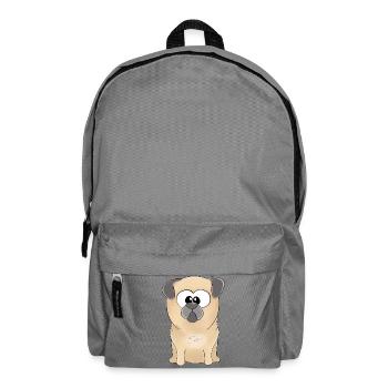 Mops Merlin - Rucksack - Mittelgrau - Vorne