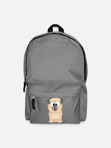 Mops Merlin - Rucksack - Mittelgrau