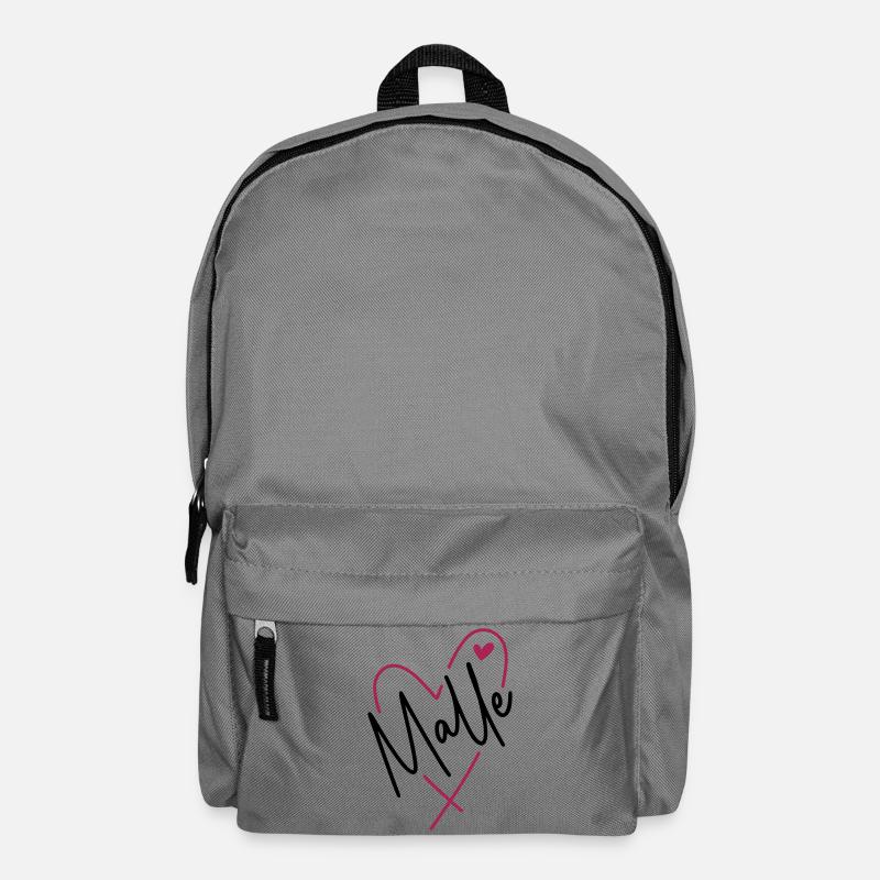 Malle Herz - Rucksack - Mittelgrau