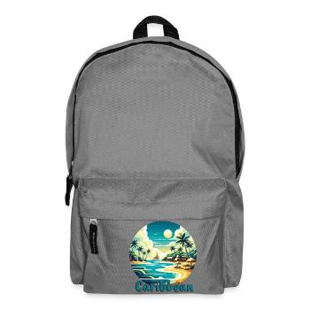 Karibik Urlaub Amerikanischer Strand - Rucksack - Mittelgrau - Vorne