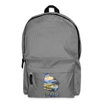 Aquarell Landkarte Uruguay - Rucksack - Mittelgrau - Vorne