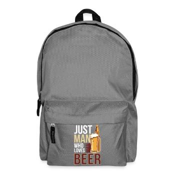 Just Man Who Loves Beer - Rucksack - Mittelgrau - Vorne