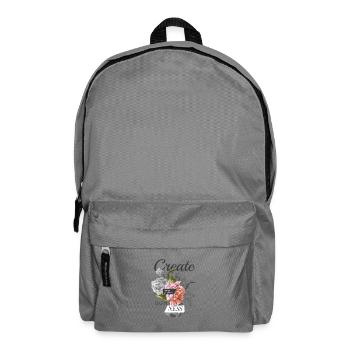 Flower creation for moments of happiness - Backpack - elephant grey - Front