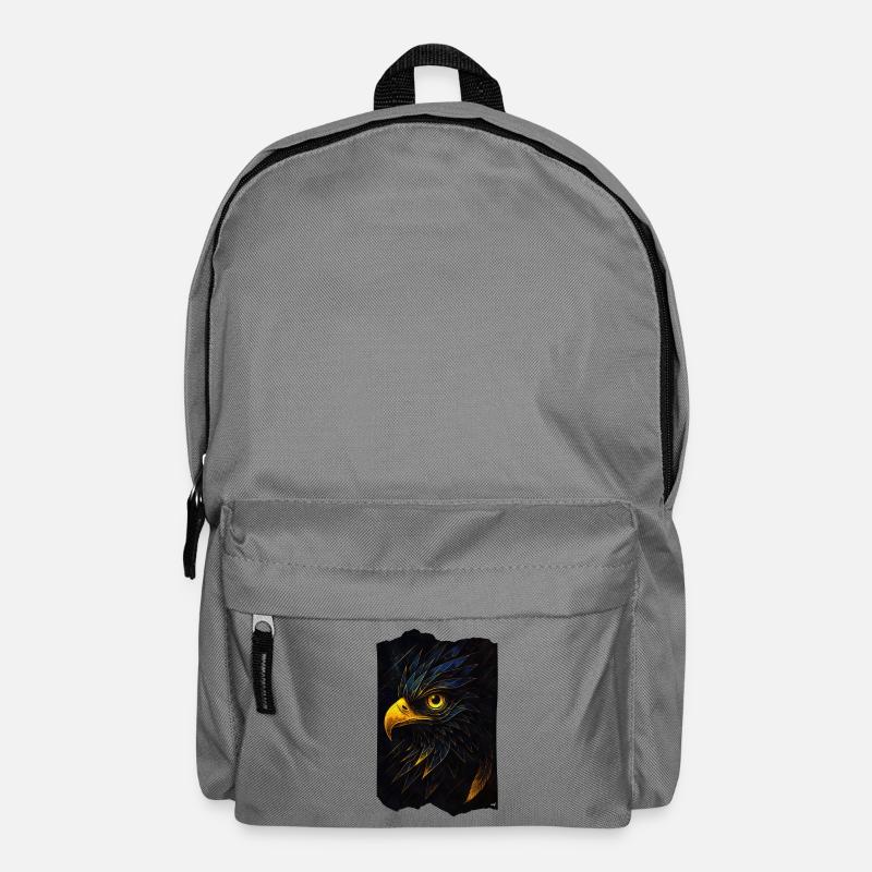 Glowing eagle's head in the dark - Backpack - elephant grey