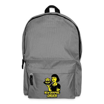 Nouvel ordre graphique #1 - Sac à dos - gris éléphant - Devant