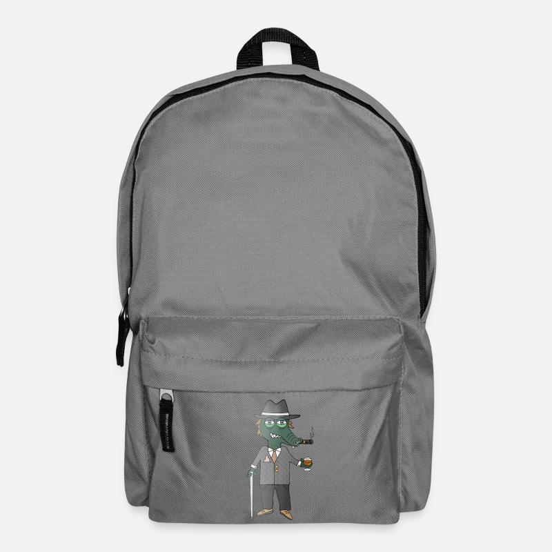 Echse Eleganz in Schuppen - Rucksack - Mittelgrau