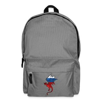Drapeau de la Russie - Russie - Silhouette de dragon - Sac à dos - gris éléphant - Devant