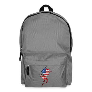Drapeau des États-Unis - USA - Dragon - Sac à dos - gris éléphant - Devant