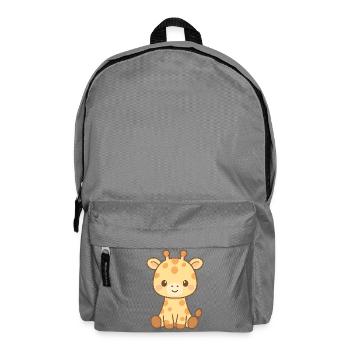 Charmantes Giraffen-Design für Kinderkleidung - Rucksack - Mittelgrau - Vorne
