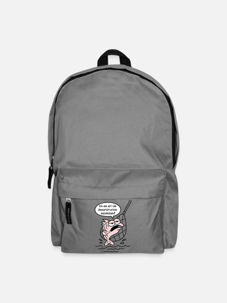 Mit der Gesamtsituation unzufrieden! WUNSCHFARBEN! - Rucksack - Mittelgrau