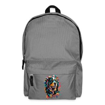 Chien Bouvier Bernois Design Coloré Passion Animal - Sac à dos - gris éléphant - Devant