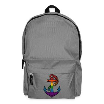 Rainbow Anchor with Gradient - Backpack - elephant grey - Front
