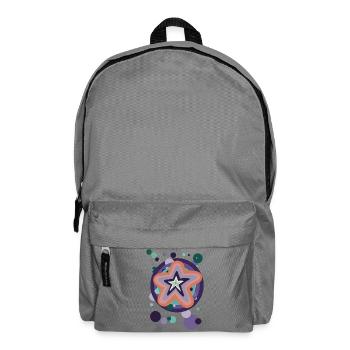 Abstract star pattern in pastel colors - Backpack - elephant grey - Front