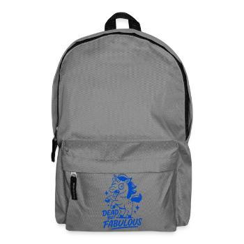 Licorne crâne colorée avec motif squelette - Sac à dos - gris éléphant - Devant