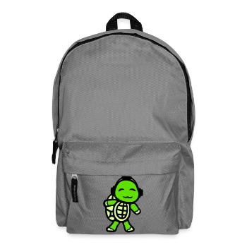 Turtle Headphones Music Listening Club Party Fun - Backpack - elephant grey - Front