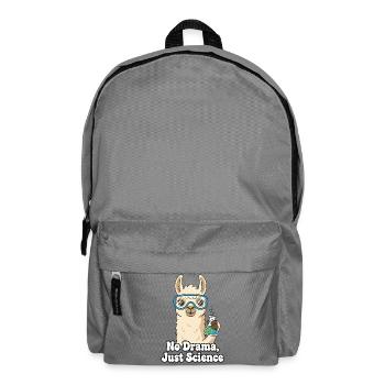 No drama, just science lama - Backpack - elephant grey - Front