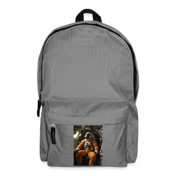 Astronaut in Orange Suit Inside Capsule - Backpack - elephant grey - Front