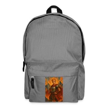 Heroine knight in the fire - Backpack - elephant grey - Front
