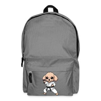 Karaté Caniche Chien Arts Martiaux Confiance en soi - Sac à dos - gris éléphant - Devant