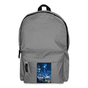 Nachttraum über die Stadt - Rucksack - Mittelgrau - Vorne