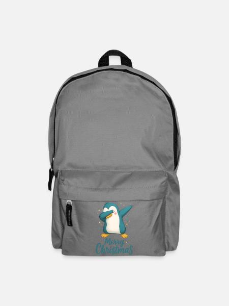 Dabbing Pinguin Merry Christmas Design - Rucksack - Mittelgrau