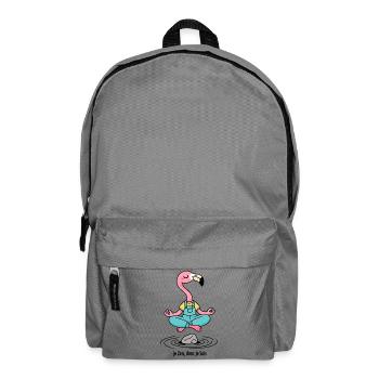 Flamingo Levitating Zen Yoga - Backpack - elephant grey - Front