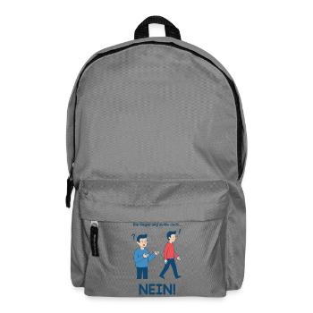 Nein zur Regierung Cartoon - Rucksack - Mittelgrau - Vorne