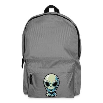 Alien Head Illustration - Backpack - elephant grey - Front