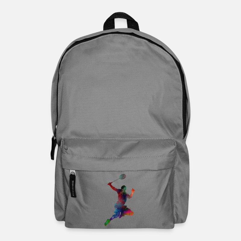 Badminton-Sportkunst #badminton - Rucksack - Mittelgrau