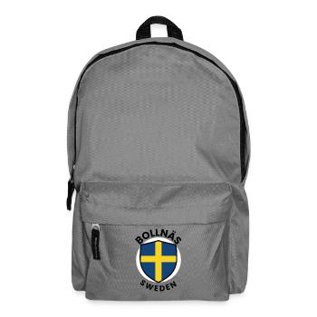 Bollnäs Sweden Shield Flag - Backpack - elephant grey - Front