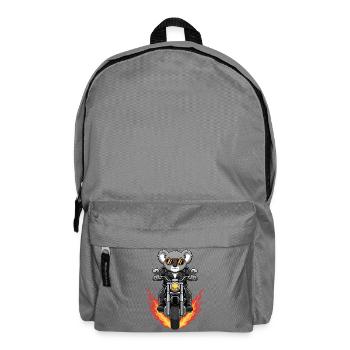 Motos Motocyclistes Cool Flammes - Sac à dos - gris éléphant - Devant