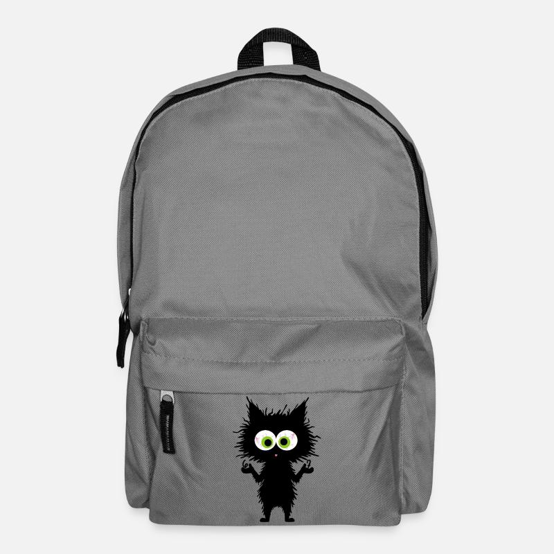 67 Lustige Katze Six Seven Meme - Rucksack - Mittelgrau
