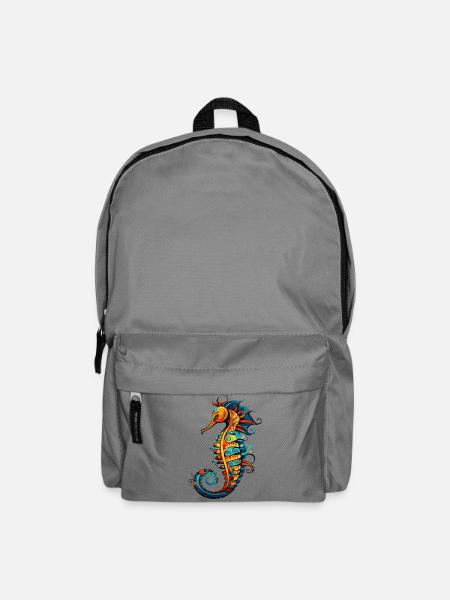 Seepferdchen Comic Seepferd - Rucksack - Mittelgrau