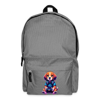 Beagle Gaming Gamer Gaming Gaming Video Games - Backpack - elephant grey - Front