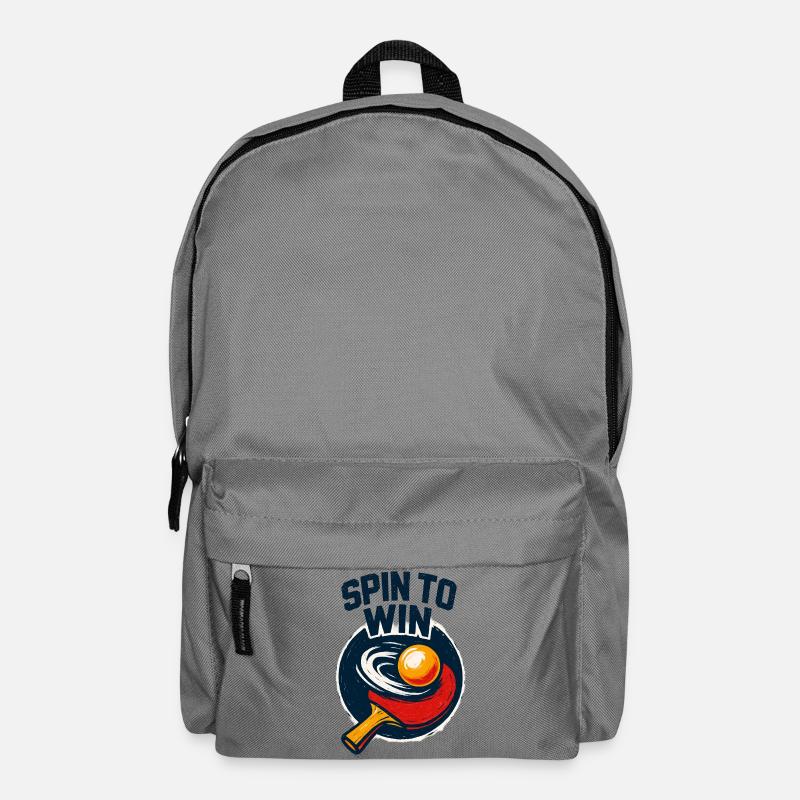 Dreh dich zum Sieg – Tischtennis - Rucksack - Mittelgrau