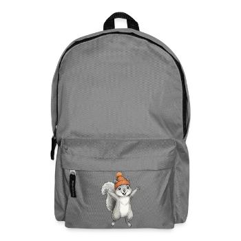 Écureuil avec un bonnet - Sac à dos - gris éléphant - Devant