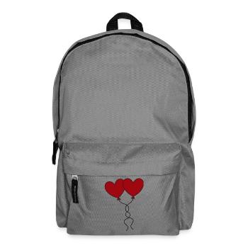 rotes herz rot Geschenk Valentinstag - Rucksack - Mittelgrau - Vorne