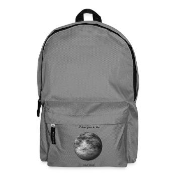 Moon love to the moon and back - Backpack - elephant grey - Front