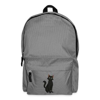 Chat noir espiègle illustration - Sac à dos - gris éléphant - Devant