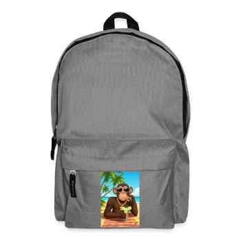 Tropische Affen-Strandparty - Rucksack - Mittelgrau - Vorne