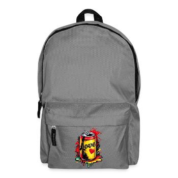 Colorful tin with love illustration - Backpack - elephant grey - Front