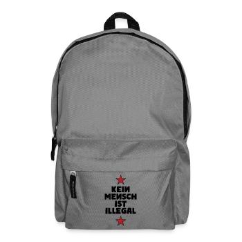 No One Is Illegal - Migration - Illegality - Backpack - elephant grey - Front