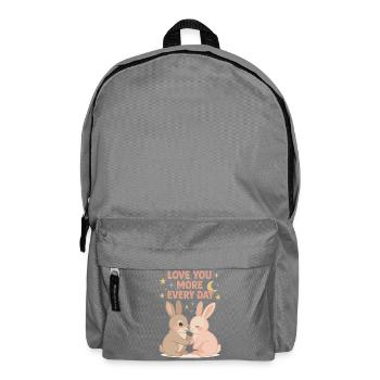 Cute bunny love under the stars - Backpack - elephant grey - Front